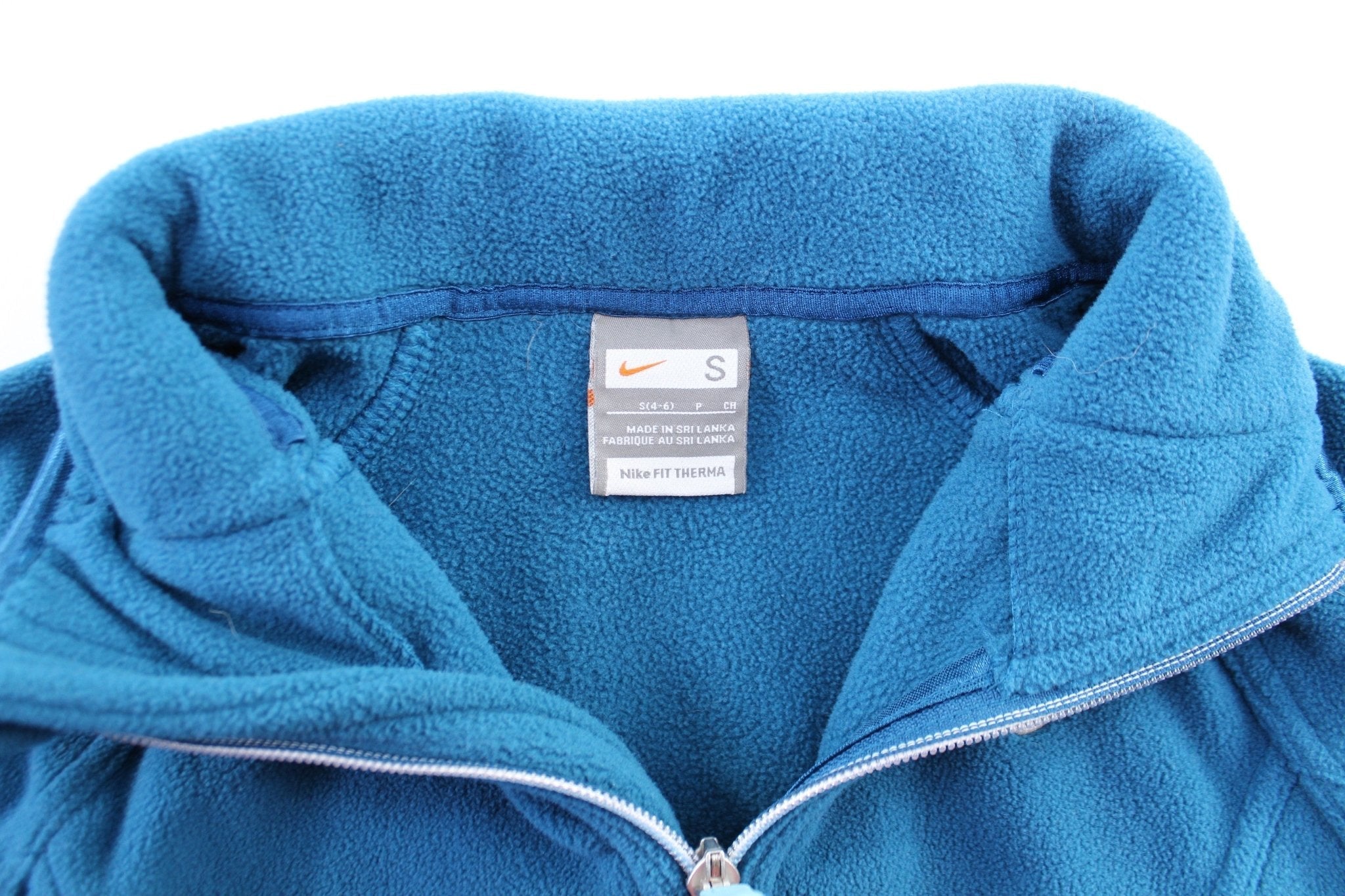 Women's Nike Embroidered Logo Aqua Fleece Zip Up Jacket - Jacket - Thrifted Threads