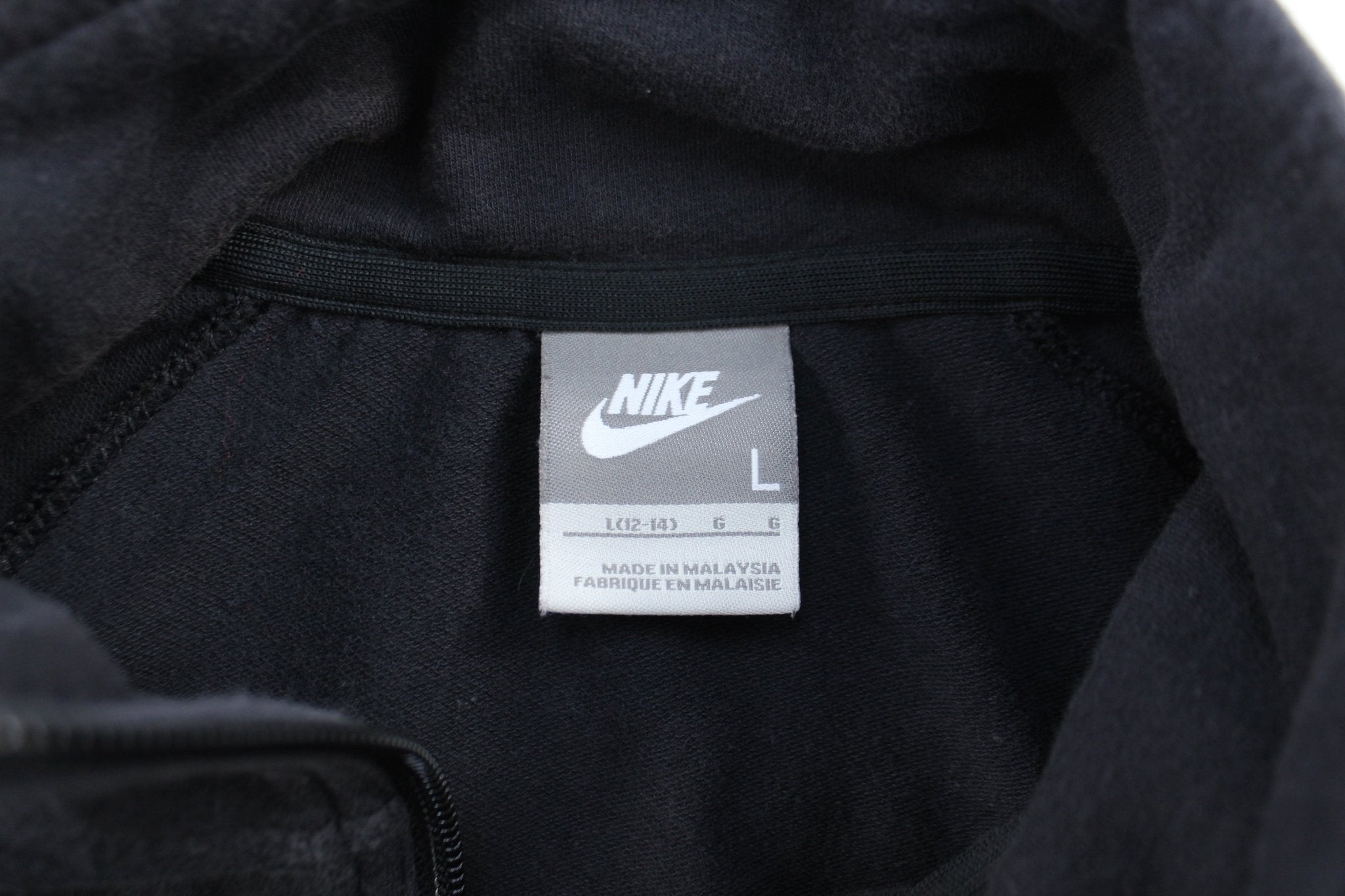 Women's Nike Embroidered Logo Black Full Zip Sweater - Sweatshirts - Thrifted Threads