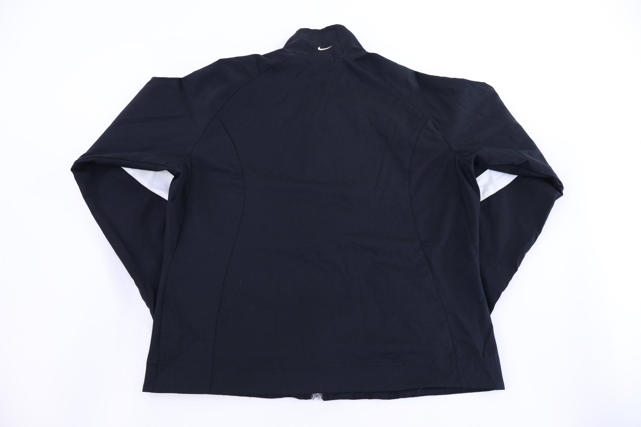 Women's Nike Embroidered Logo Black & White Full Zip Jacket - Jacket - Thrifted Threads