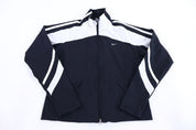 Women's Nike Embroidered Logo Black & White Full Zip Jacket - Jacket - Thrifted Threads