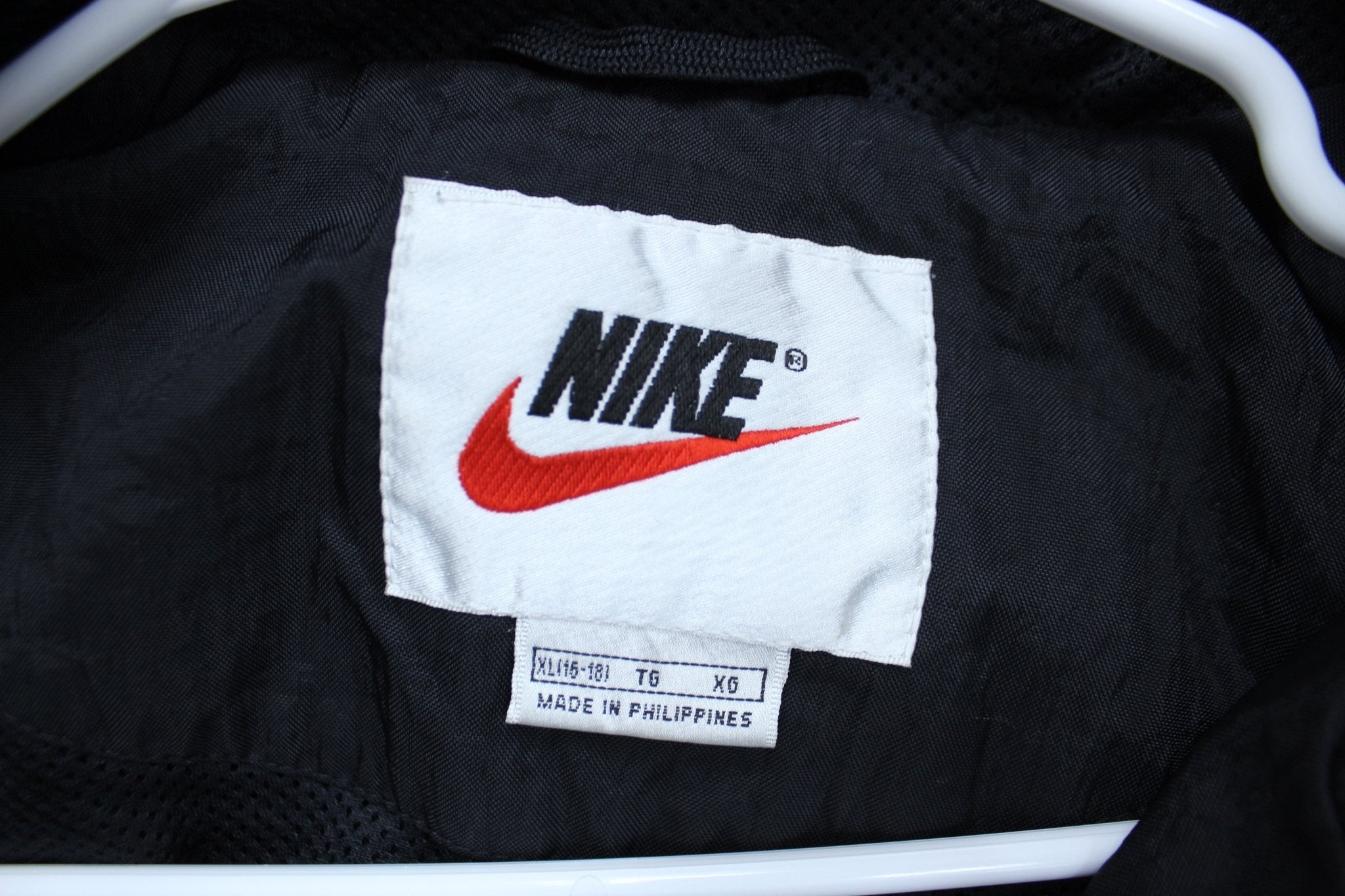 Women's Nike Embroidered Logo Black & White Zip Up Jacket - Jacket - Thrifted Threads