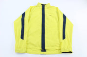 Women's Nike Embroidered Logo Black & Yellow Full Zip Windbreaker - ThriftedThreads.com