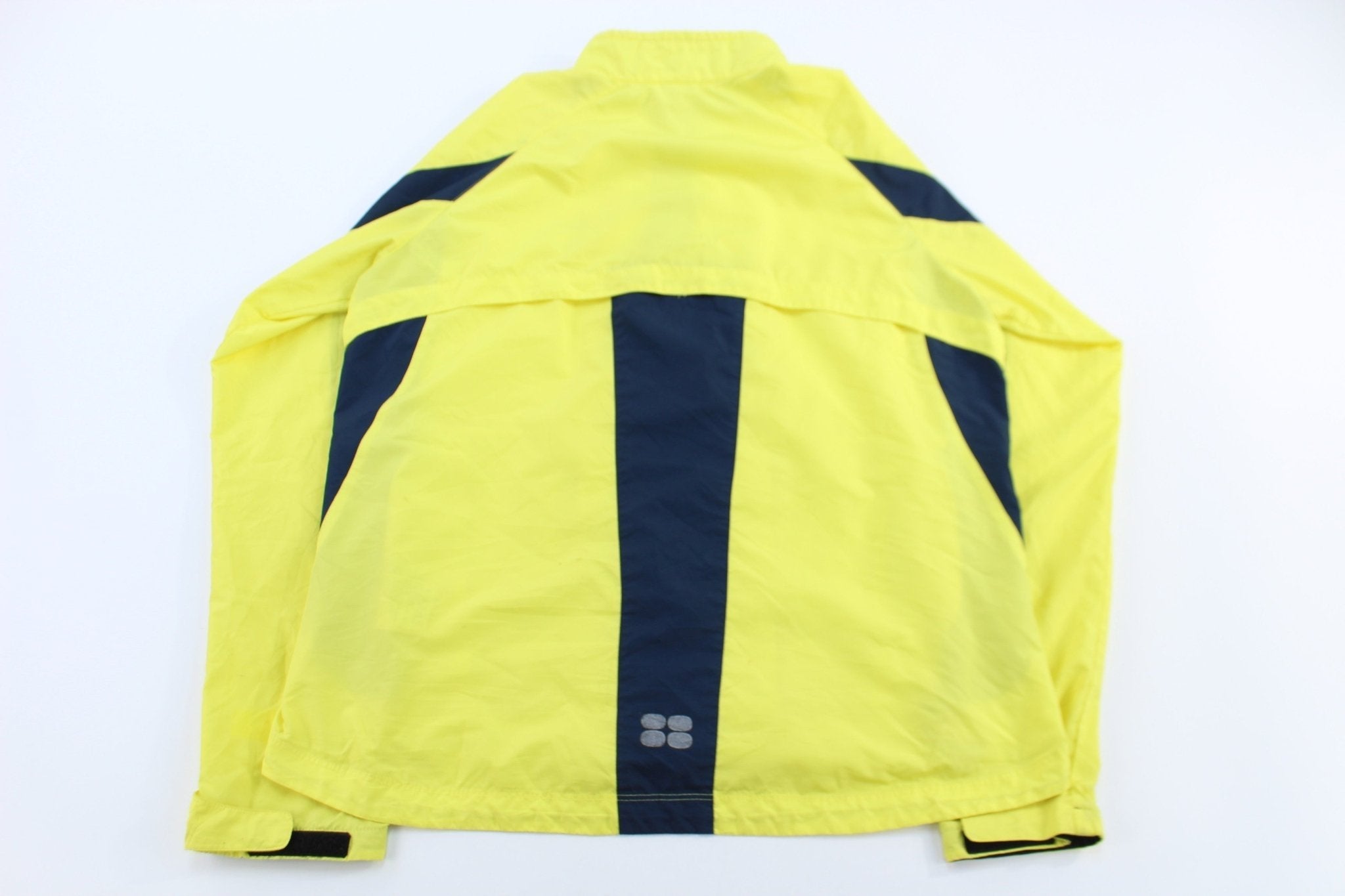 Women's Nike Embroidered Logo Black & Yellow Full Zip Windbreaker - Jacket - Thrifted Threads