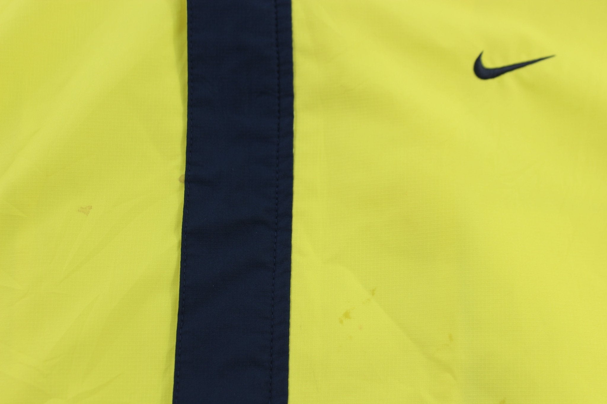 Women's Nike Embroidered Logo Black & Yellow Full Zip Windbreaker - Jacket - Thrifted Threads