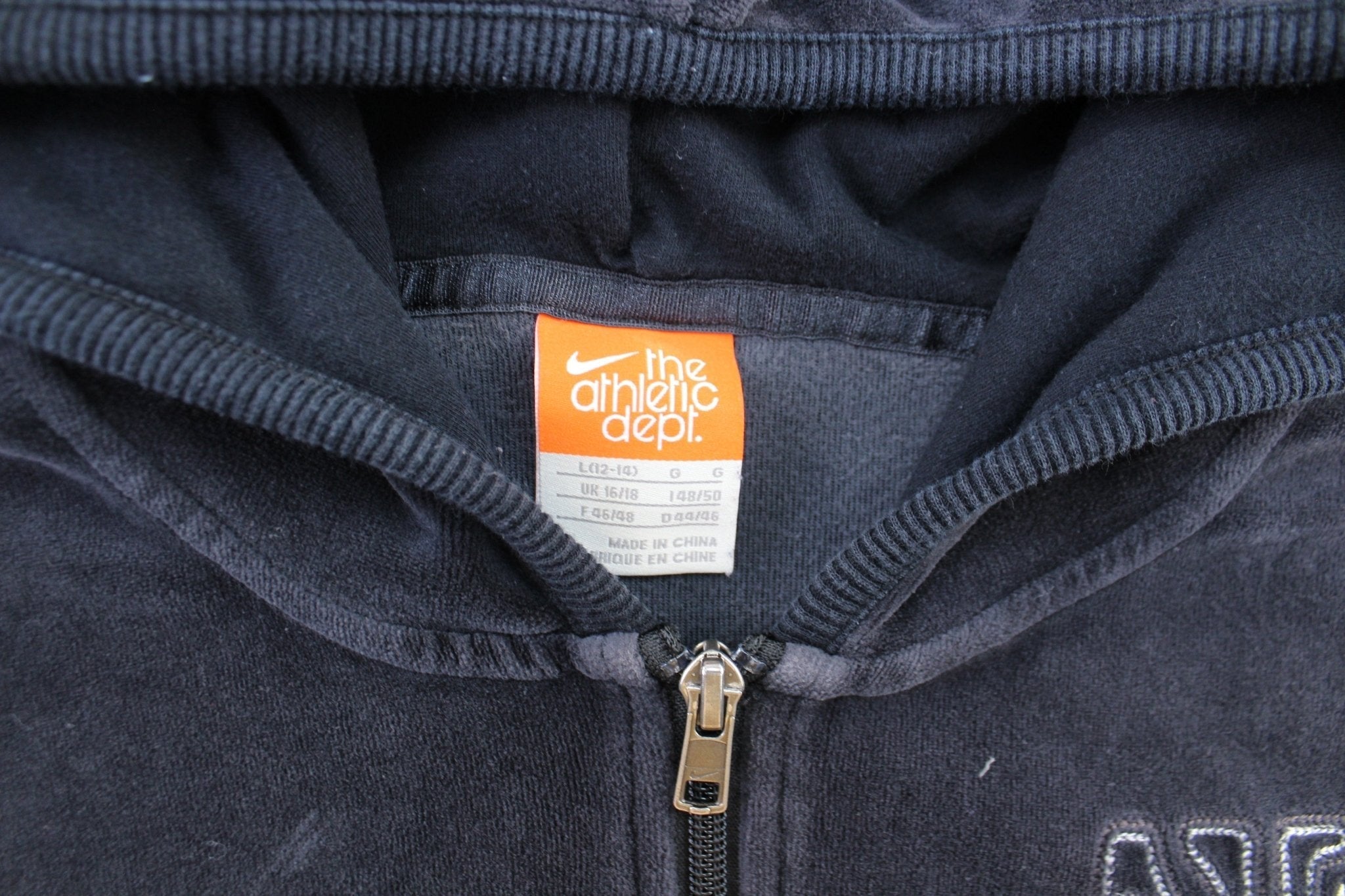 Women's Nike Embroidered Logo Black Zip Up Jacket - Jacket - Thrifted Threads