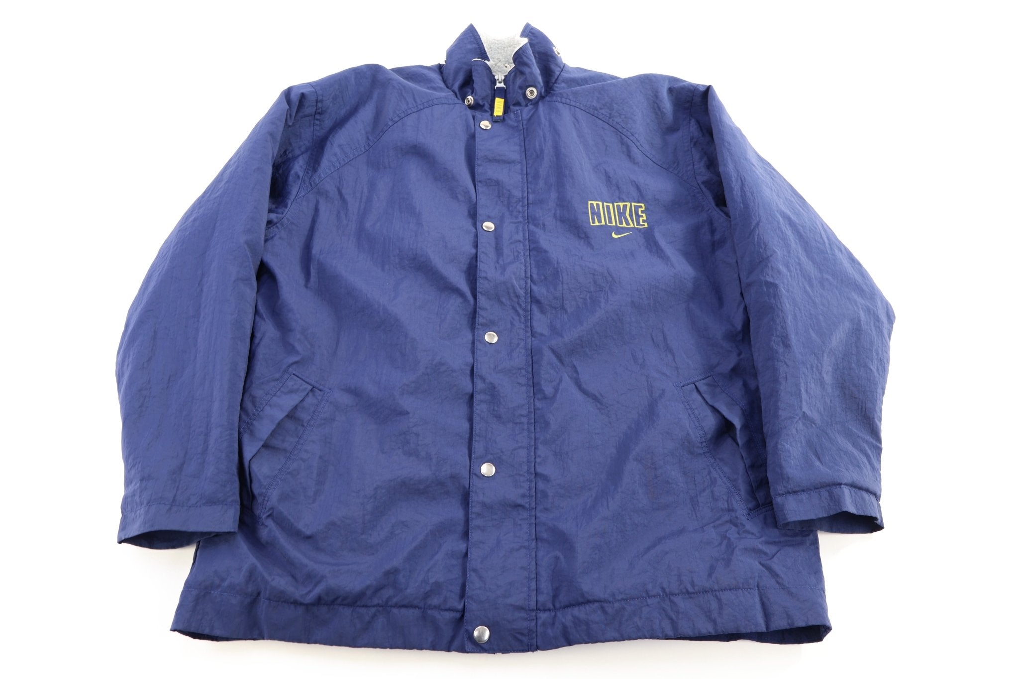 Women's Nike Embroidered Logo Blue Full Zip Parka - Jacket - Thrifted Threads