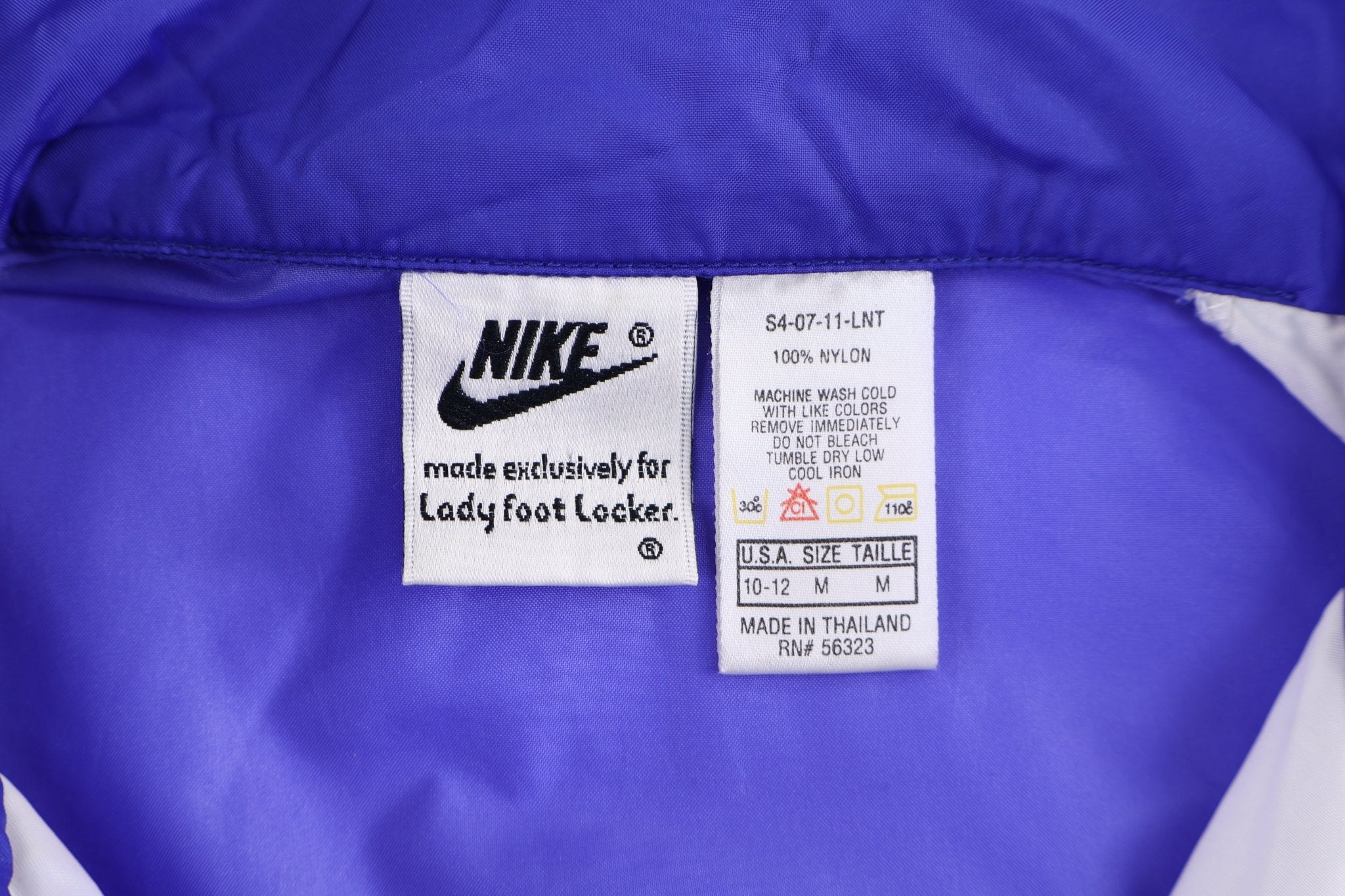 Women's Nike Embroidered Logo Blue & White Full Zip Jacket - Jacket - Thrifted Threads