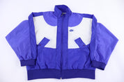 Women's Nike Embroidered Logo Blue & White Full Zip Jacket - Jacket - Thrifted Threads