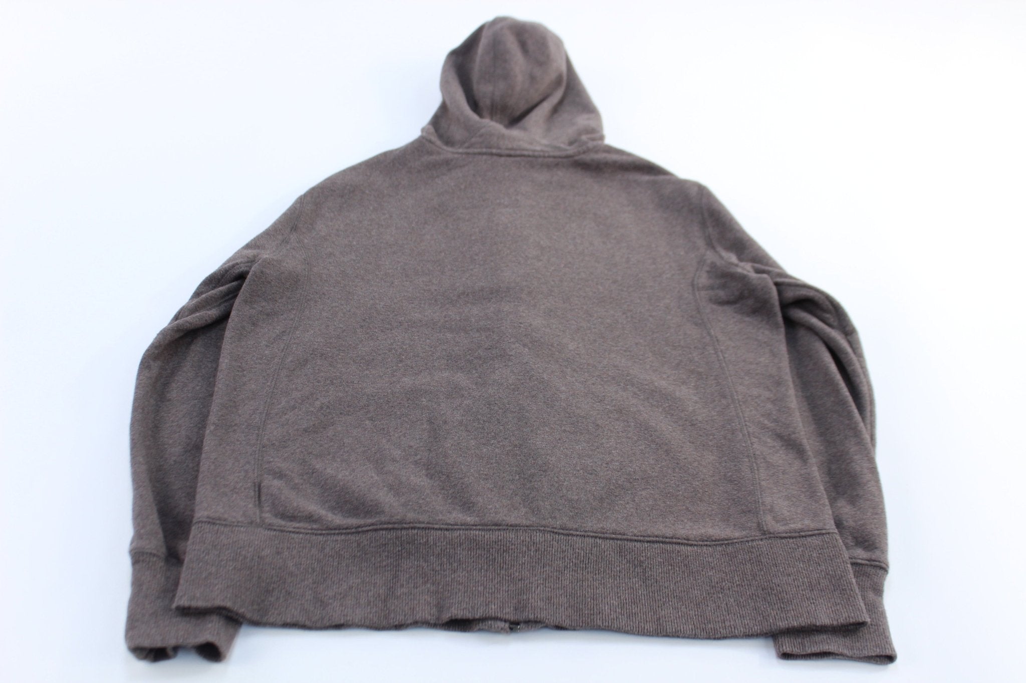 Women's Nike Embroidered Logo Brown Full Zip Hoodie - ThriftedThreads.com