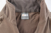 Women's Nike Embroidered Logo Brown Zip Up Jacket - Jackets - Thrifted Threads