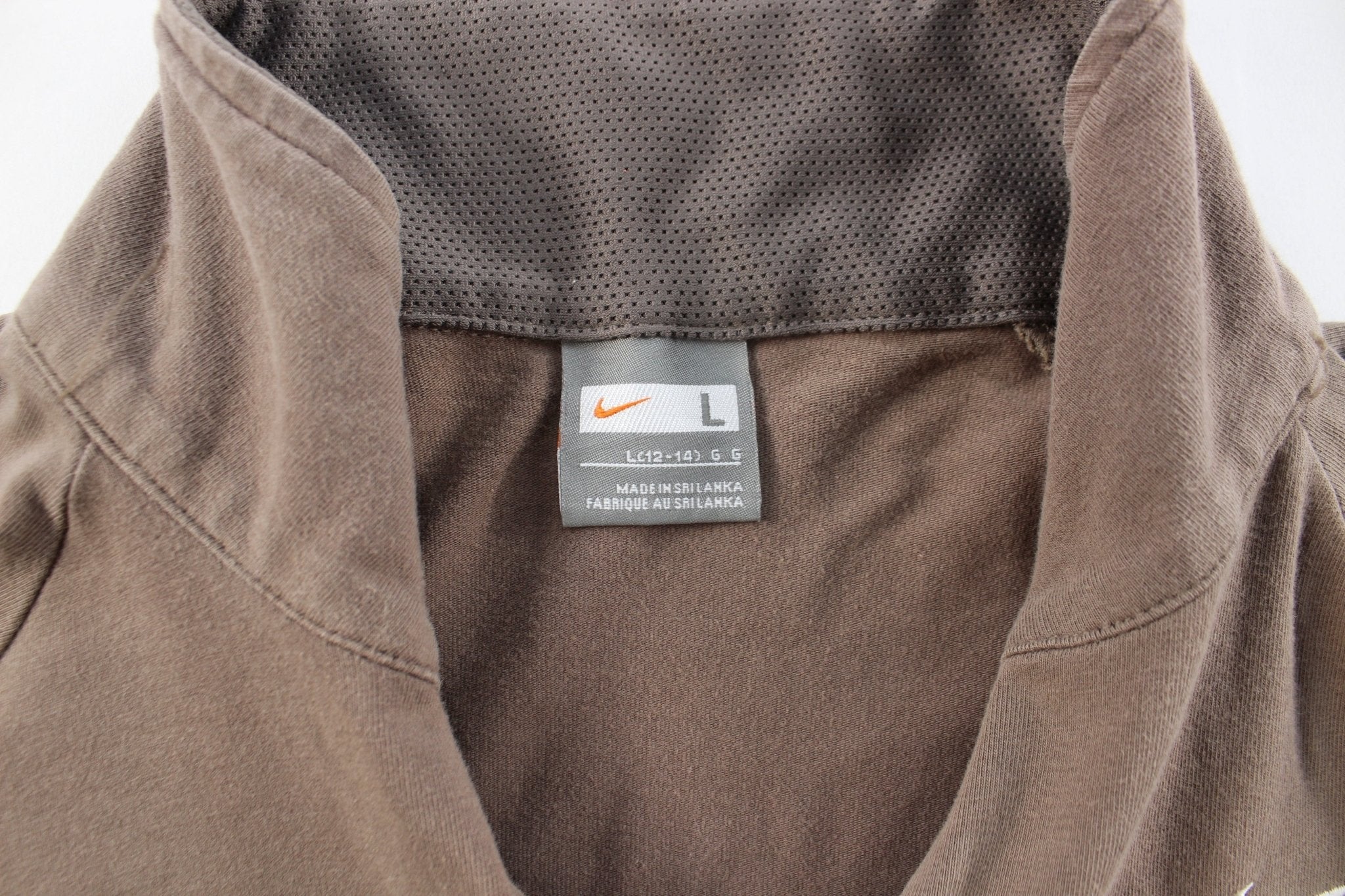 Women's Nike Embroidered Logo Brown Zip Up Jacket - Jackets - Thrifted Threads