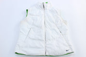 Women's Nike Embroidered Logo Green & White Reversible Vest - Jackets - Thrifted Threads