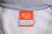 Women's Nike Embroidered Logo Grey Sweater - Sweater - Thrifted Threads