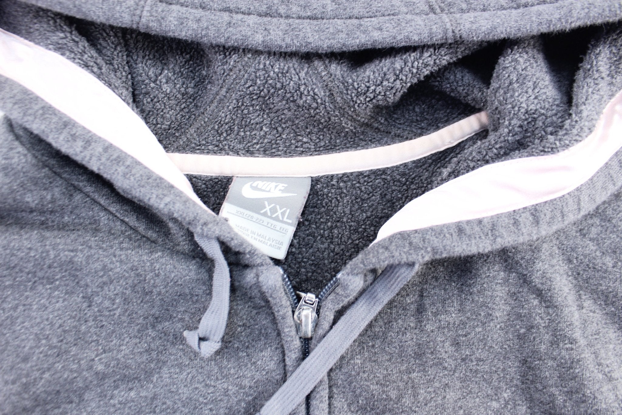 Women's Nike Embroidered Logo Grey Zip Up Hoodie - Jacket - Thrifted Threads