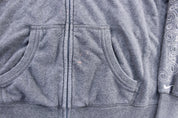 Women's Nike Embroidered Logo Grey Zip Up Hoodie - Jacket - Thrifted Threads
