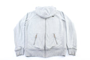 Women's Nike Embroidered Logo Grey Zip Up Jacket - ThriftedThreads.com