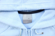 Women's Nike Embroidered Logo Light Blue & Black Zip Up Jacket - Jackets - Thrifted Threads