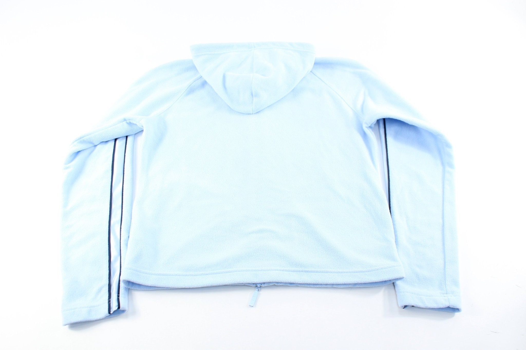 Women's Nike Embroidered Logo Light Blue & Black Zip Up Jacket - Jackets - Thrifted Threads