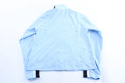 Women's Nike Embroidered Logo Light Blue Striped Zip Up Jacket - ThriftedThreads.com