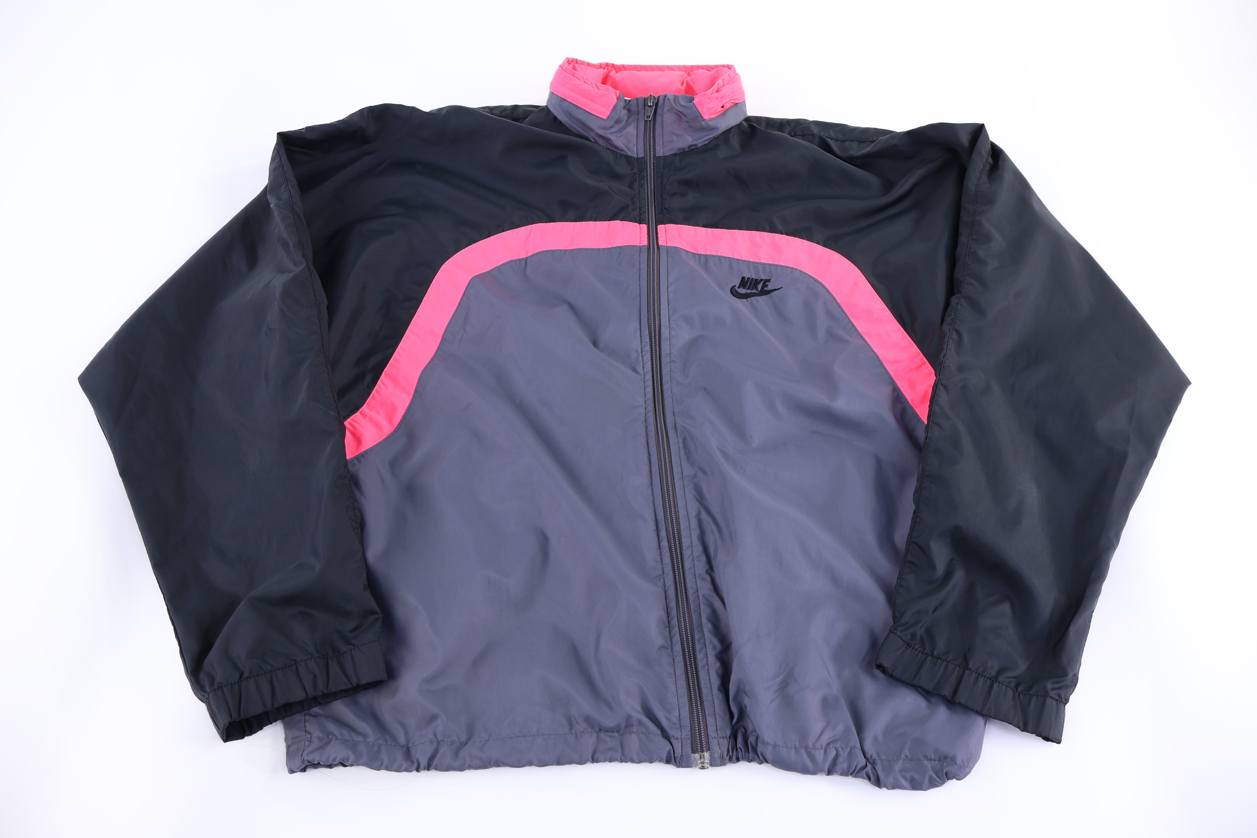 Women's Nike Embroidered Logo Multicolor Full Zip Jacket - Jacket - Thrifted Threads
