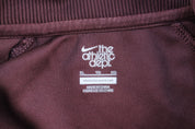 Women's Nike Embroidered Logo Pink & Burgundy Track Jacket - ThriftedThreads.com