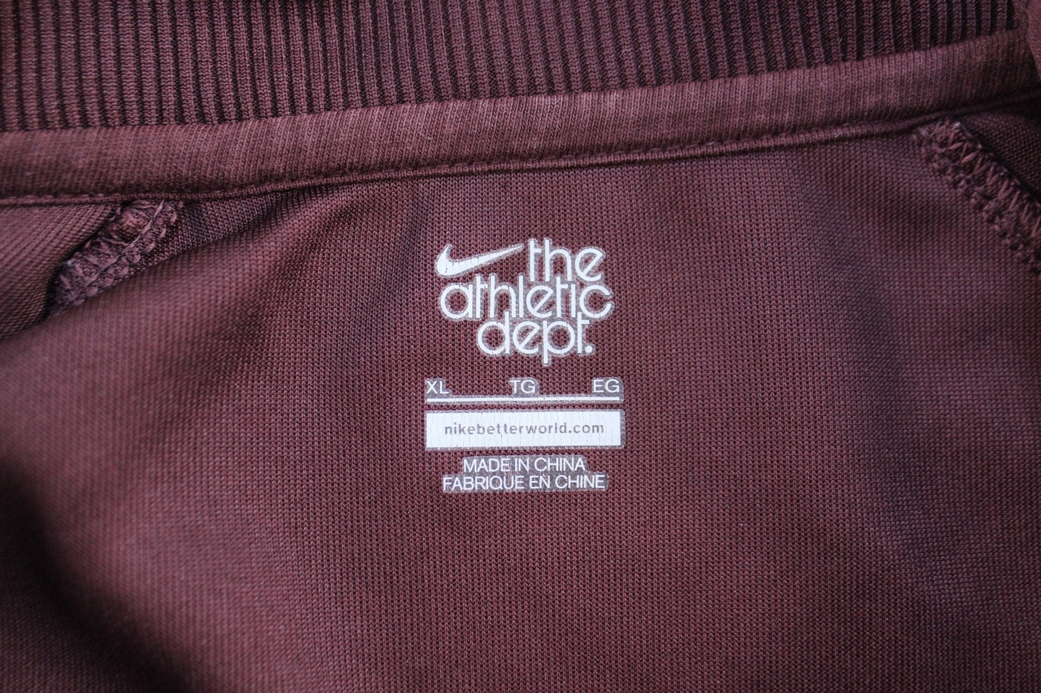 Women's Nike Embroidered Logo Pink & Burgundy Track Jacket - ThriftedThreads.com