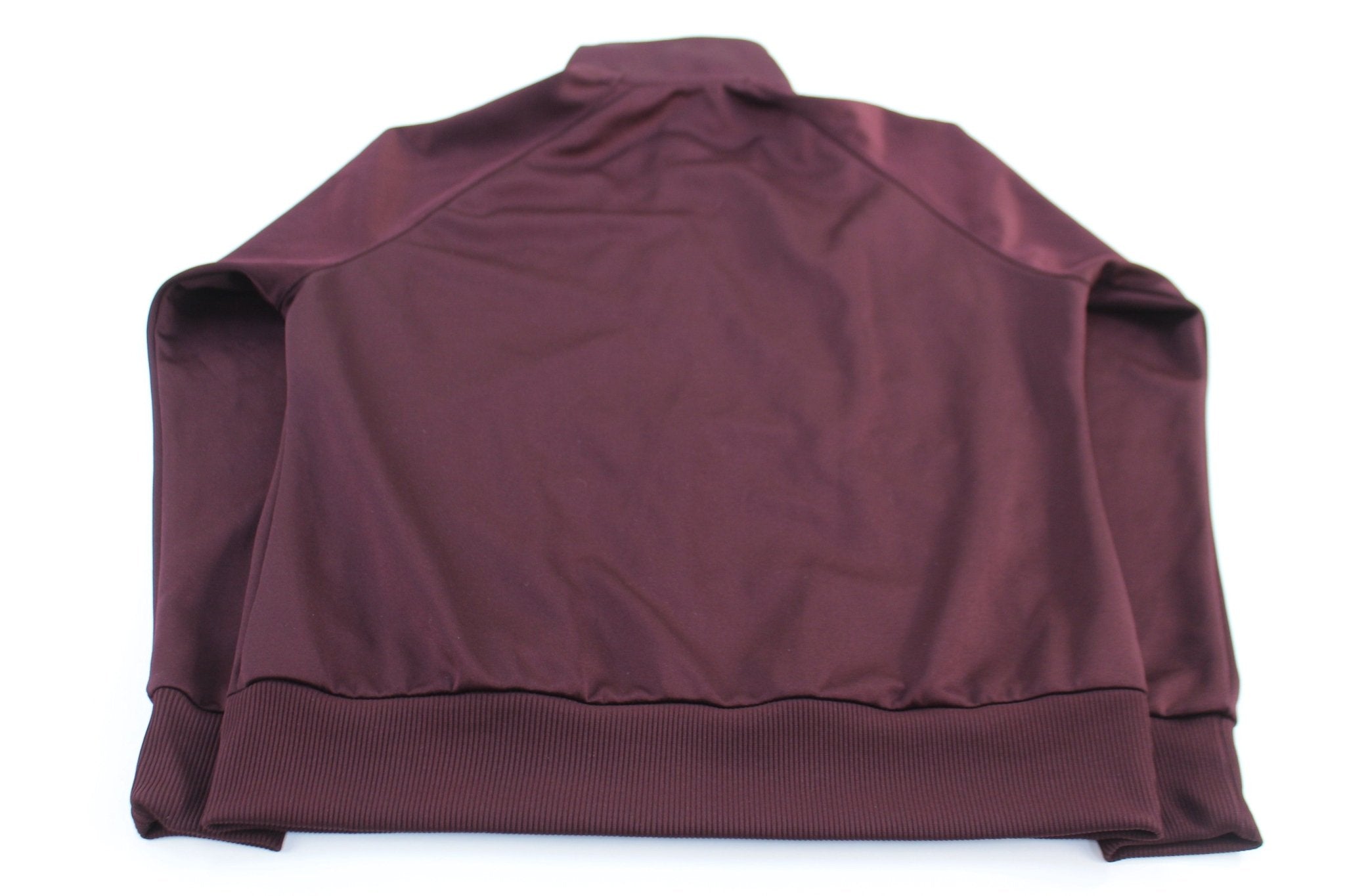 Women's Nike Embroidered Logo Pink & Burgundy Track Jacket - ThriftedThreads.com