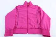 Women's Nike Embroidered Logo Pink Full Zip Windbreaker - Jacket - Thrifted Threads