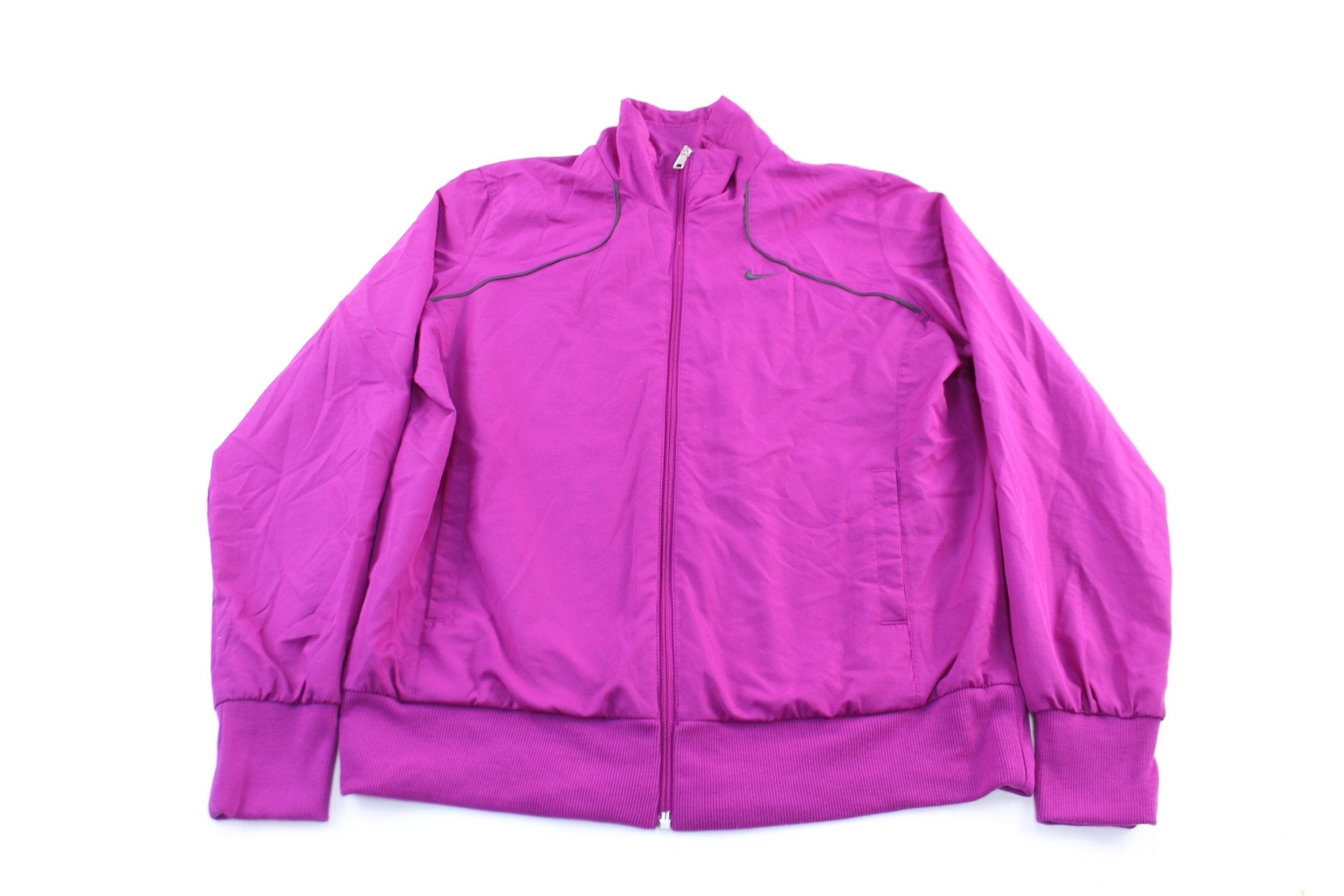 Women's Nike Embroidered Logo Purple Zip Up Jacket - Jackets - Thrifted Threads