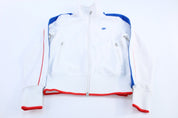Women's Nike Embroidered Logo Red, Blue, & White Track Jacket - ThriftedThreads.com
