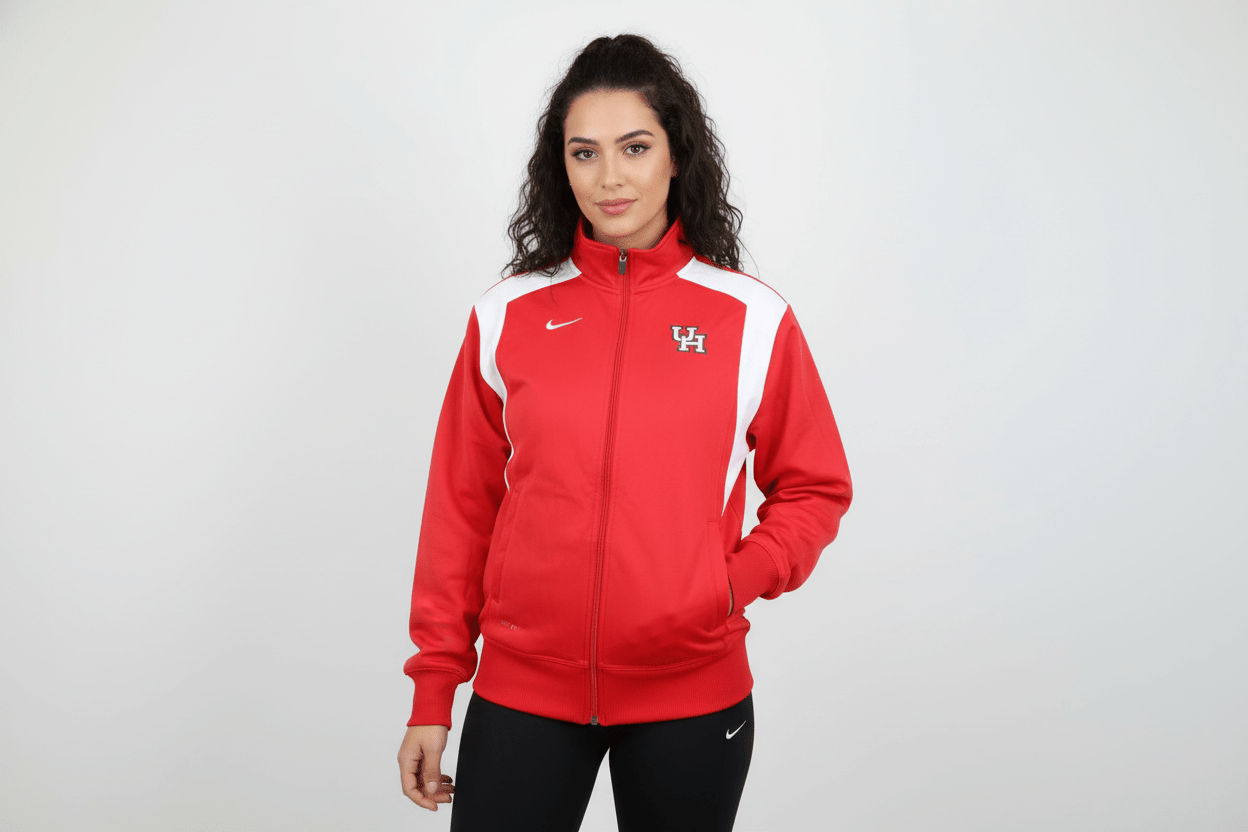 Women's Nike Embroidered Logo University of Houston Zip Up Jacket - ThriftedThreads.com