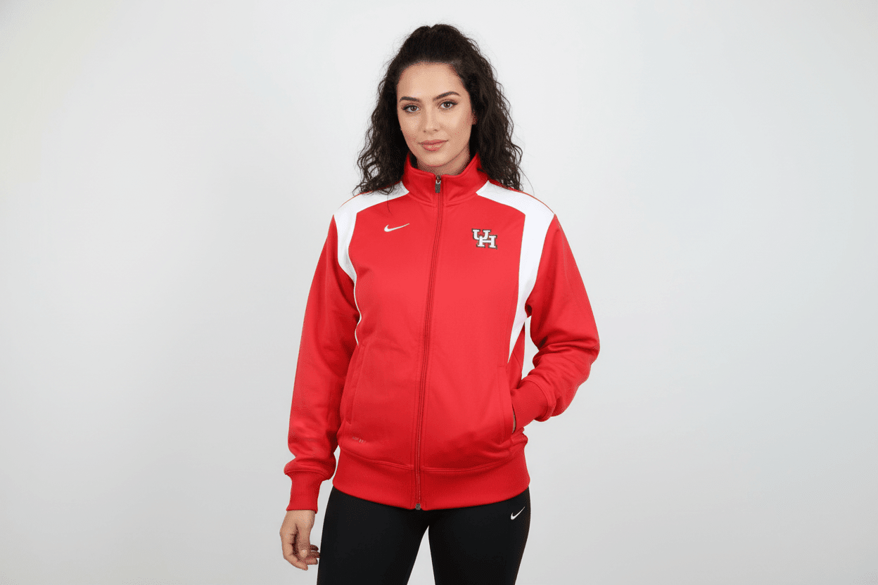 Women's Nike Embroidered Logo University of Houston Zip Up Jacket - Jacket - Thrifted Threads