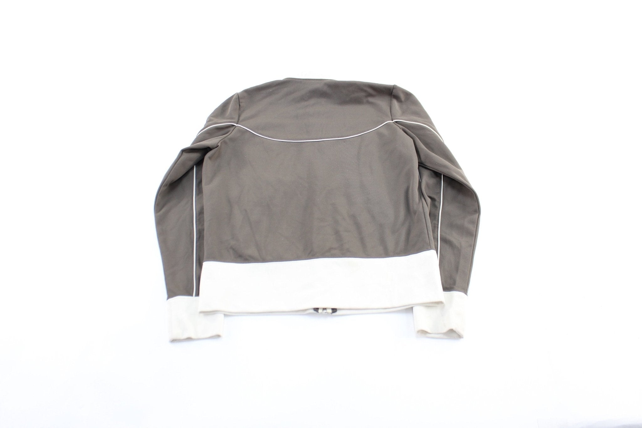 Women's Nike Embroidered Logo White & Brown Zip Up Jacket - Jacket - Thrifted Threads