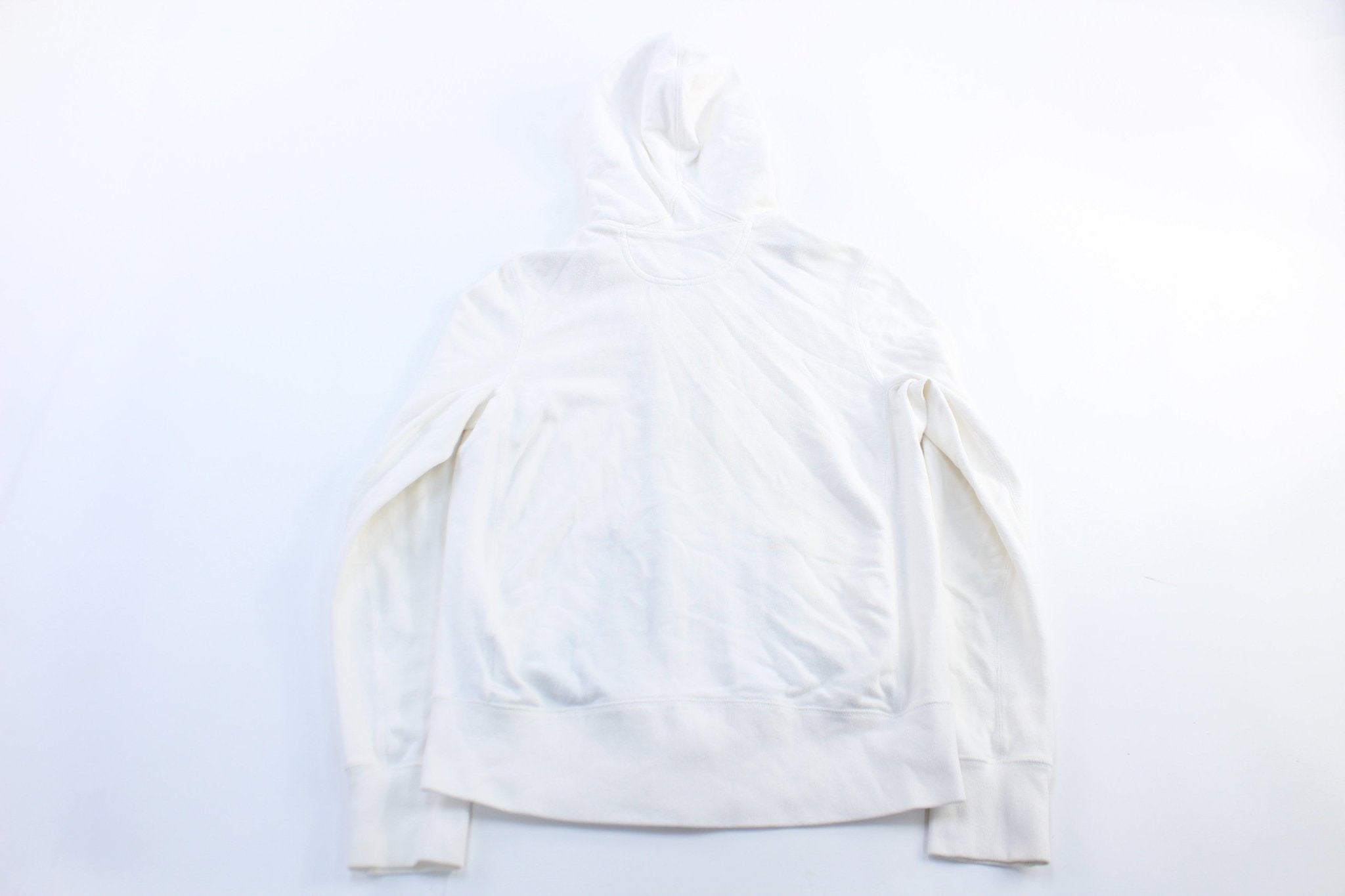 Women's Nike Embroidered Logo White Zip Up Hoodie - ThriftedThreads.com