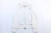 Women's Nike Embroidered Logo White Zip Up Hoodie - Jacket - Thrifted Threads