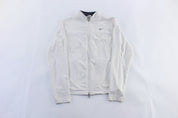 Women's Nike Embroidered Logo White Zip Up Jacket - ThriftedThreads.com