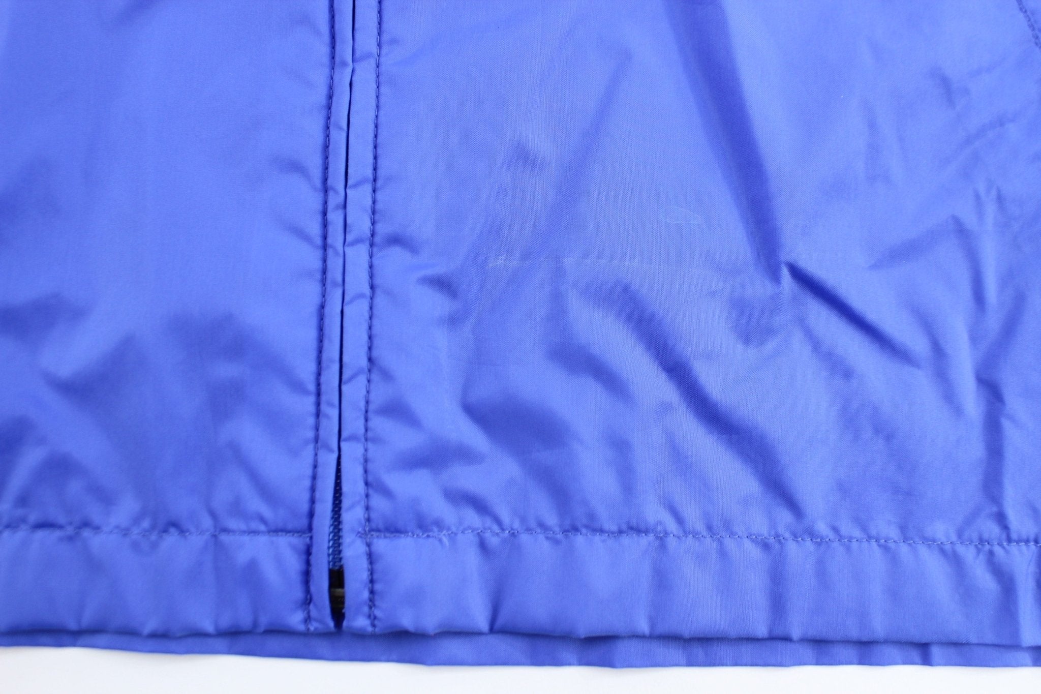 Women's Nike Embroidered Swoosh Logo Blue & White Zip Up Jacket - Jackets - Thrifted Threads