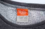 Women's Nike Embroidered Swoosh Logo Grey Sweatshirt - ThriftedThreads.com