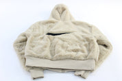 Women's Nike Embroidered Swoosh Logo Sherpa Hooded Jacket - ThriftedThreads.com