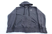 Women's Nike Logo Embroidered Grey Zip Up Hoodie - Jacket - Thrifted Threads