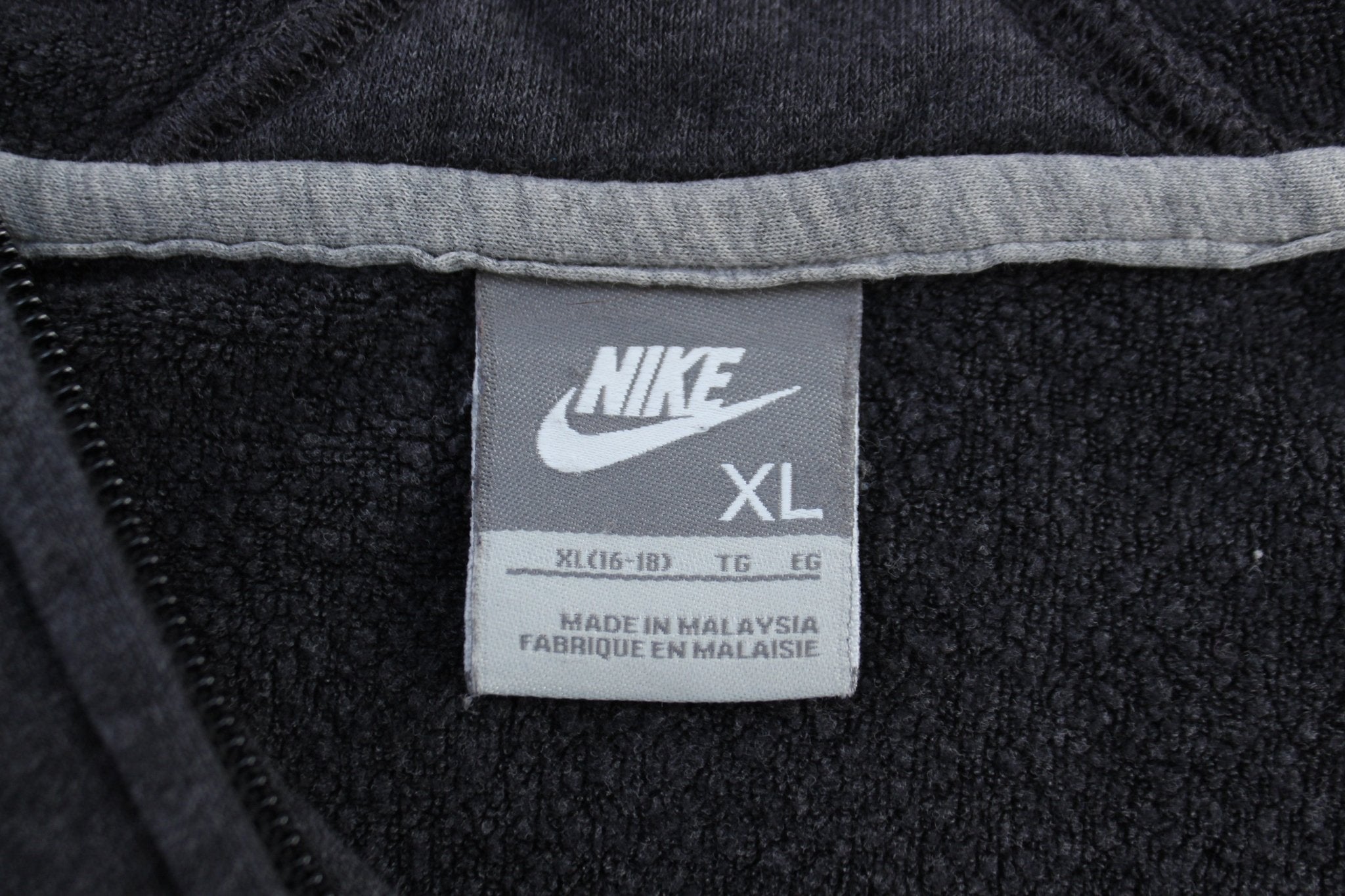 Women's Nike Logo Embroidered Grey Zip Up Hoodie - Jacket - Thrifted Threads