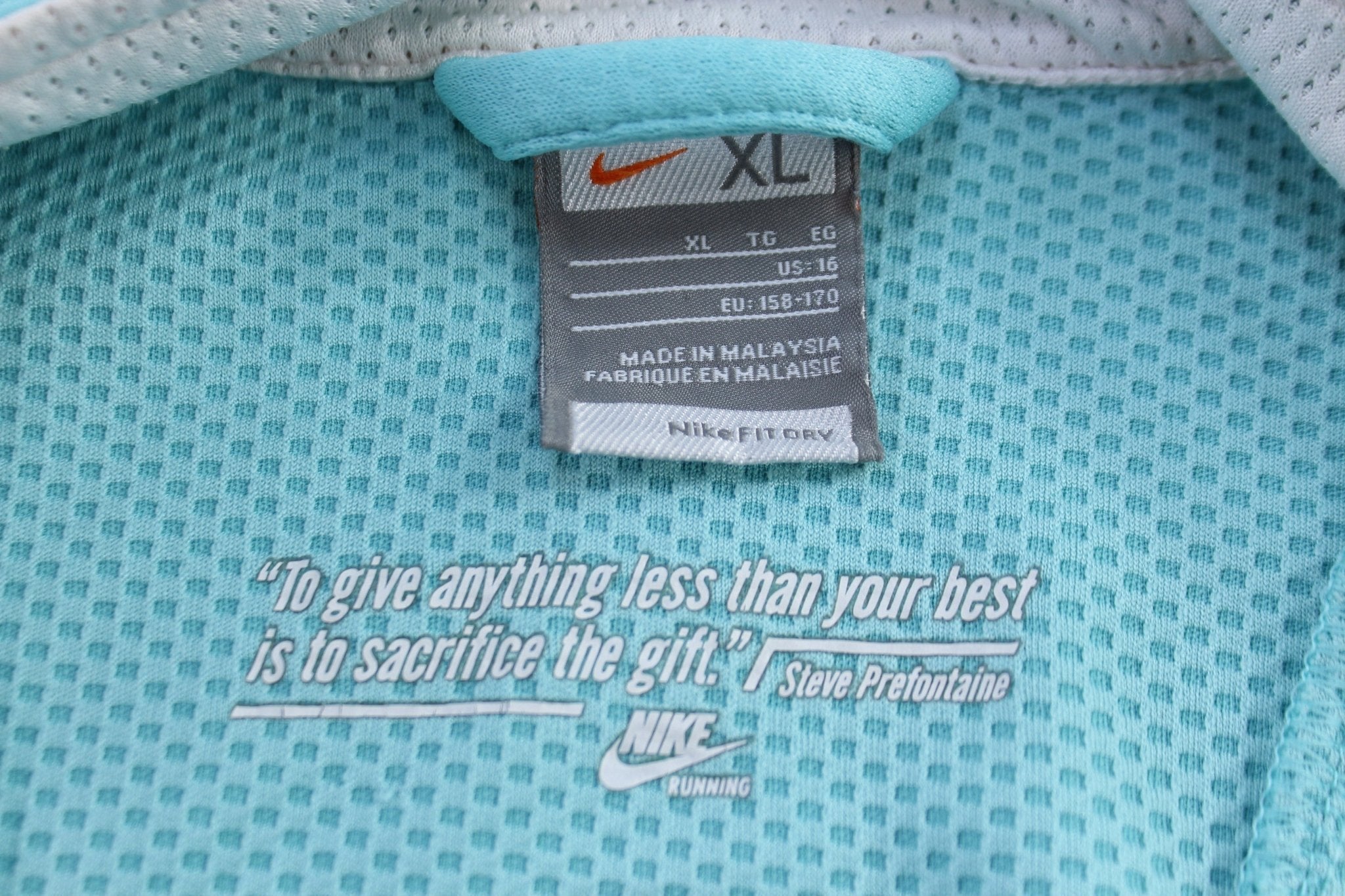 Women's Nike Running Embroidered Logo Blue Zip Up Jacket - Jackets - Thrifted Threads