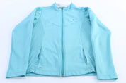 Women's Nike Running Embroidered Logo Blue Zip Up Jacket - Jackets - Thrifted Threads