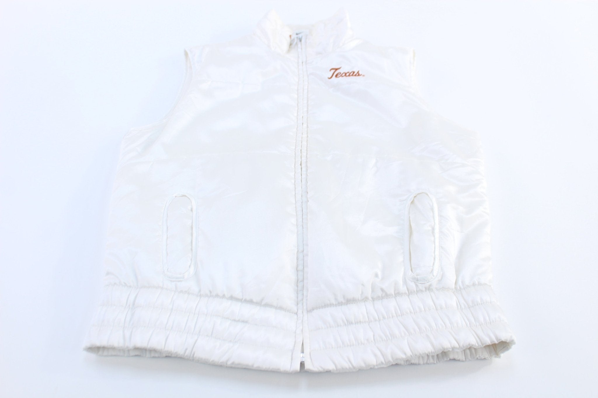 Women's Nike University of Texas White Puffer Vest - Vest - Thrifted Threads