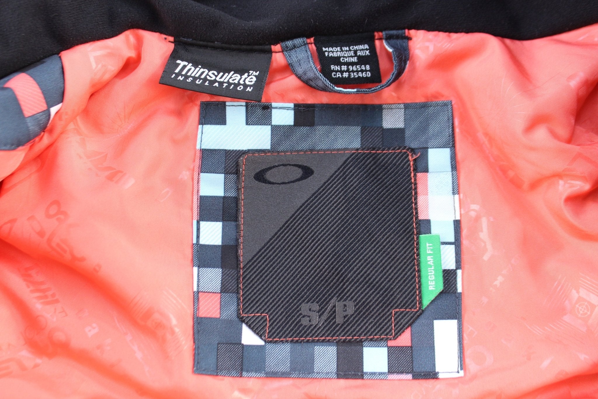 Women's Oakley Logo Multi Check Sunset Ski Jacket - ThriftedThreads.com