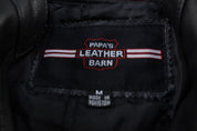 Women's Papa's Leather Barn Black Biker Jacket - ThriftedThreads.com