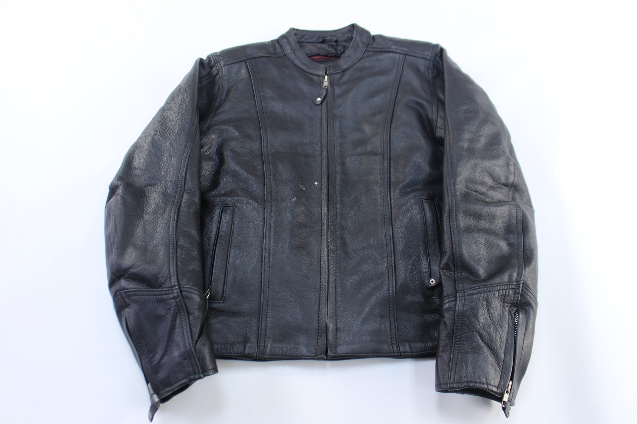 Women's Papa's Leather Barn Black Biker Jacket - Jacket - Thrifted Threads