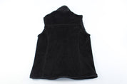 Women's Patagonia Logo Patch Black Zip Up Vest - ThriftedThreads.com