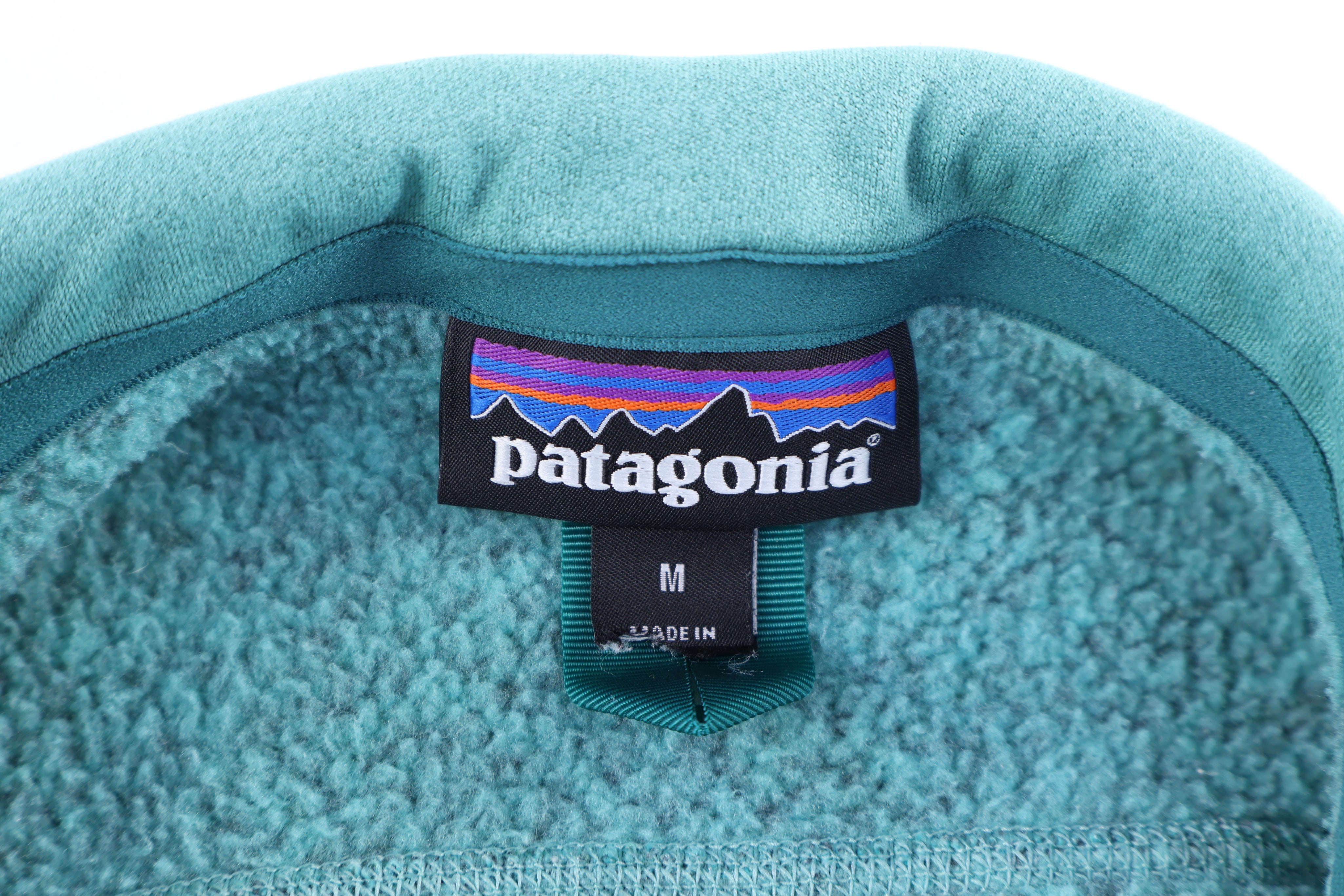 Women's Patagonia Logo Patch Blue Full Zip Vest - Vest - Thrifted Threads