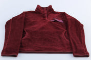 Women's Patagonia Logo Patch Burgundy Re - Tool Snap Pullover - ThriftedThreads.com